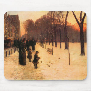 Childe Hassam - Boston in everyday twilight Mouse Pad