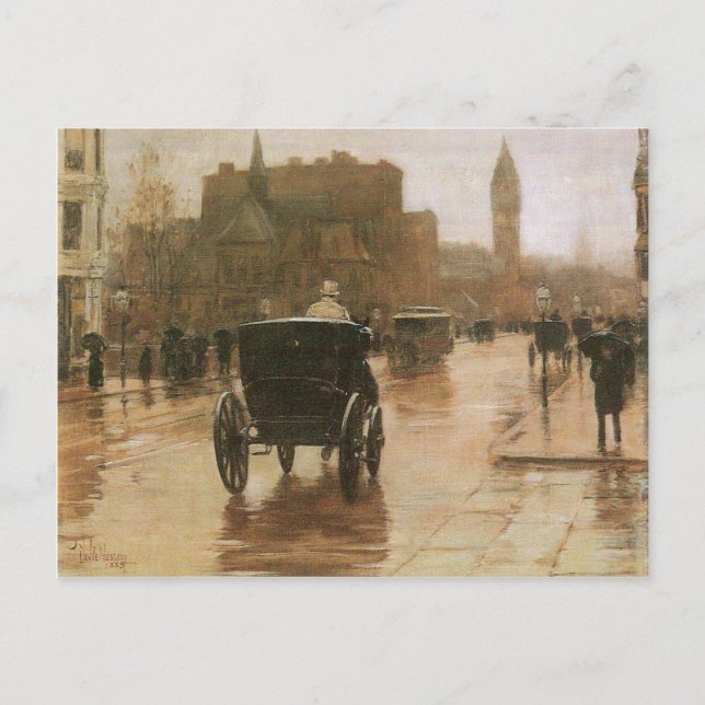 Childe Hassam - Columbus Avenue Postcard (Front)