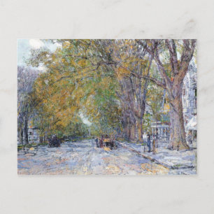 Childe Hassam - Main Street East Hampton Postcard