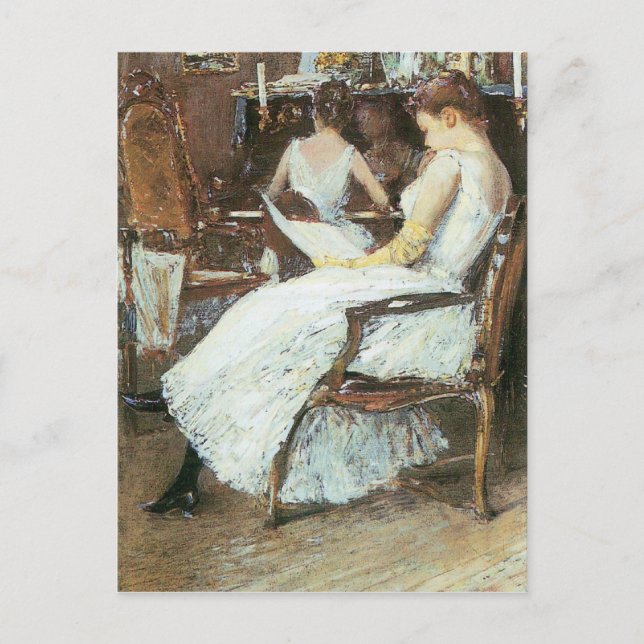 Childe Hassam - Mrs Hassam and her sister Postcard (Front)