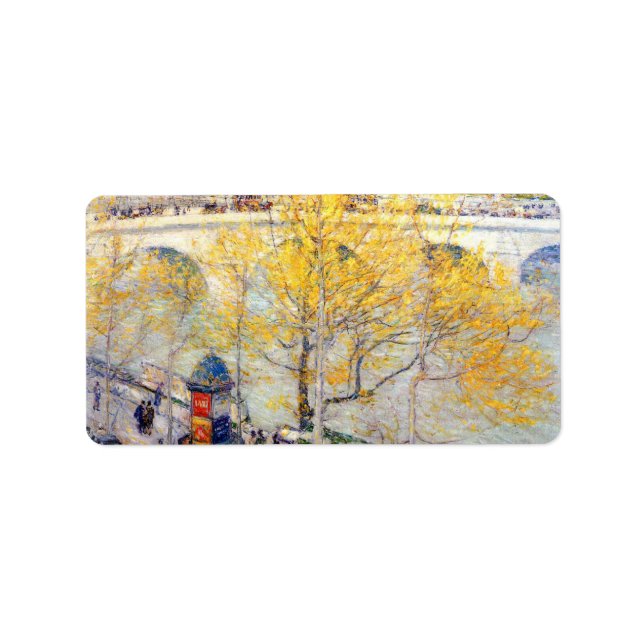 Childe Hassam - Pont Royal Paris Label (Front)