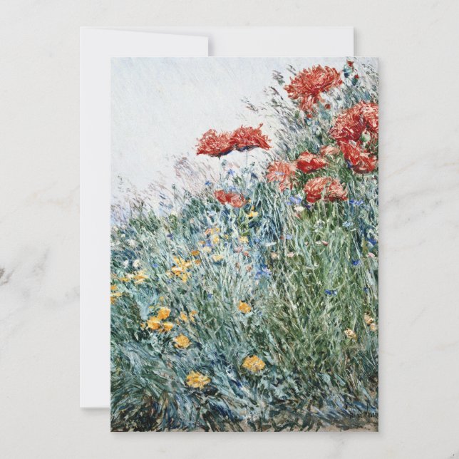 Childe Hassam - Poppies, Appledore Invitation (Front)