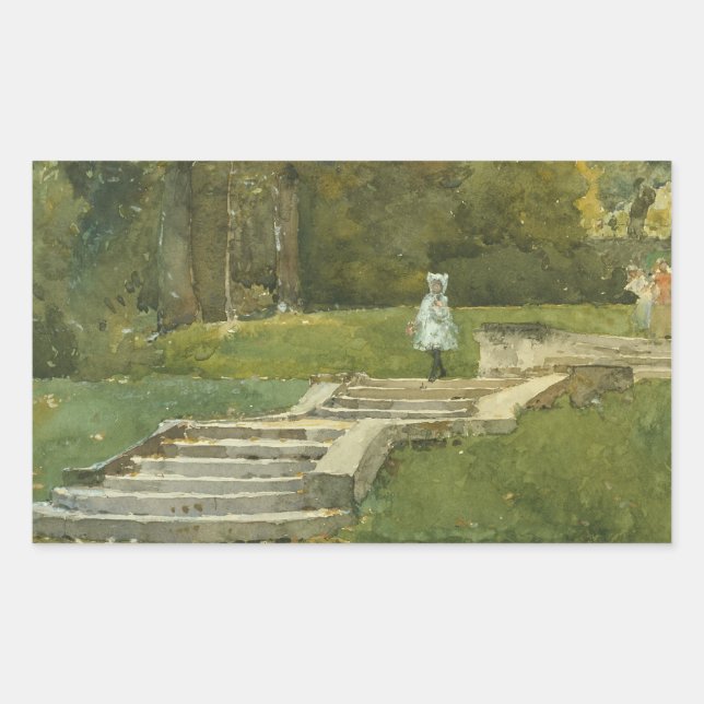 Childe Hassam - Saint-Cloud Rectangular Sticker (Front)
