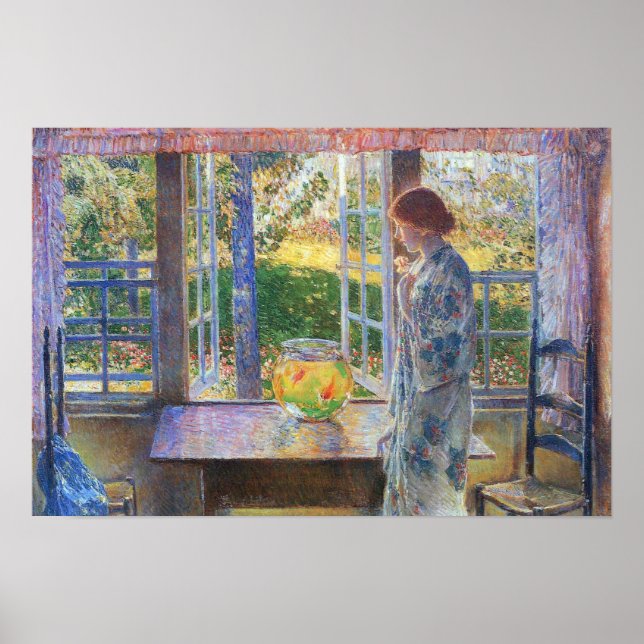 Childe Hassam - The Goldfish Window Poster (Front)