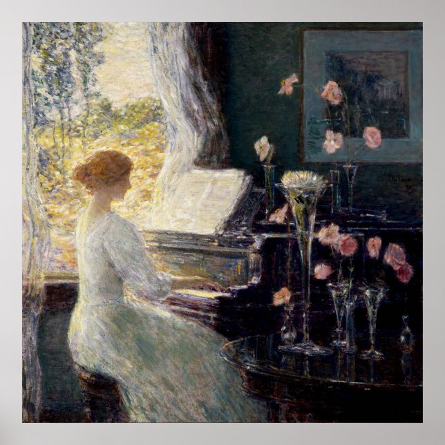 Childe Hassam, The Sonata, Impressionism, Poster (Front)