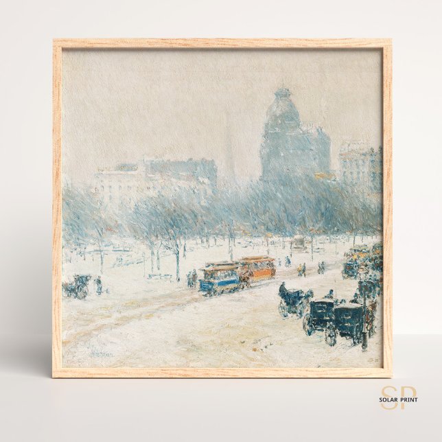 Childe Hassam Winter in Union Square Painting Art  Poster (Creator Uploaded)