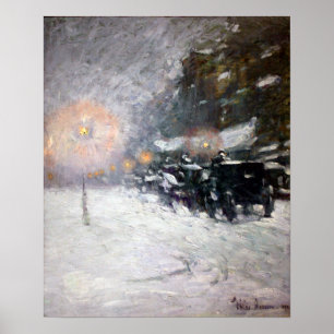 Childe Hassam Winter, Midnight Poster