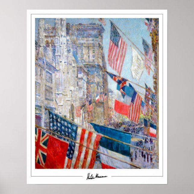 Childe Hassam Zedign Art Poster #425-2 (Front)