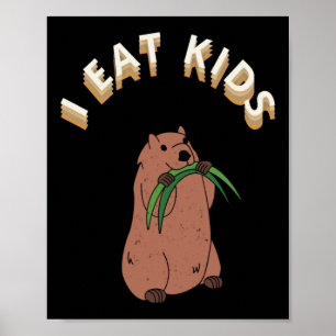 Childern's i Eat Kids' Sticker  Poster