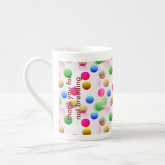 Childfree Coloured Baubles Bone China Mug