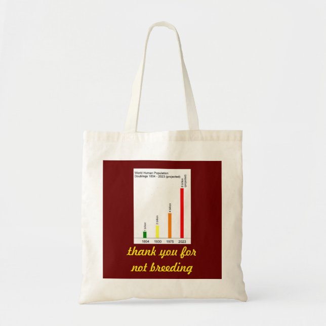 childfree Human Population Col 2 Tote Bag (Front)