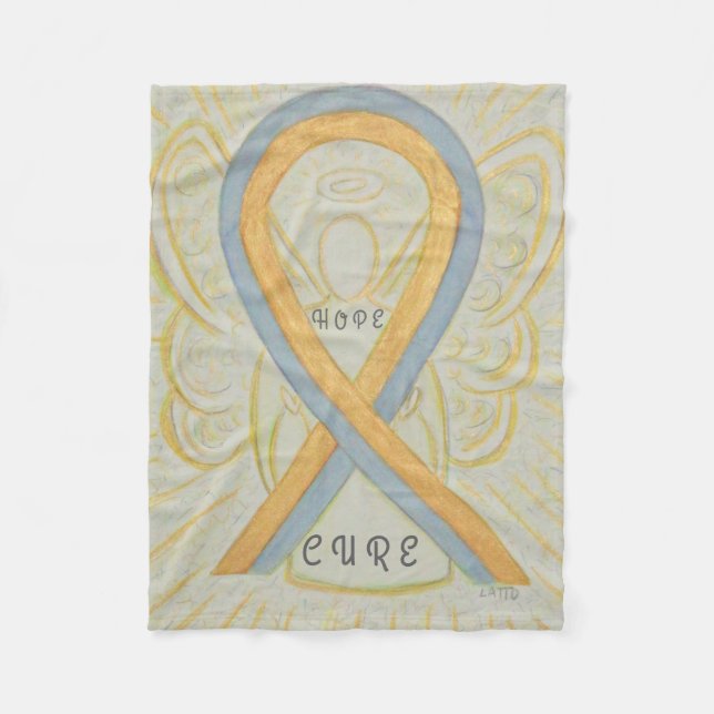 Childhood Brain Cancer Awareness Angel Blanket (Front)
