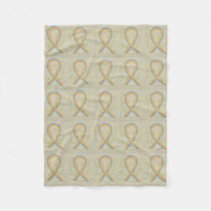 Childhood Brain Cancer Awareness Ribbon Blankets
