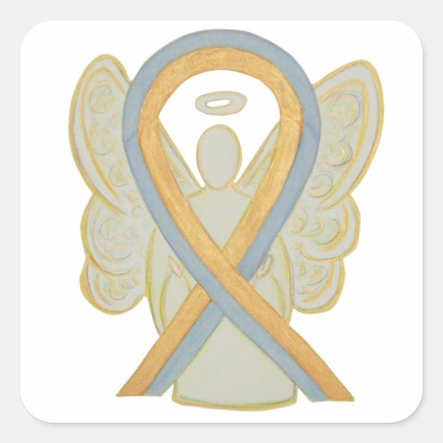 Childhood Brain Cancer Awareness Ribbon Stickers (Front)