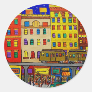 Childhood Bronx 6 by Piliero Classic Round Sticker