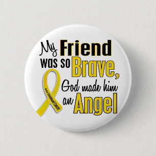 Childhood Cancer ANGEL 1 Friend (Male) 6 Cm Round Badge