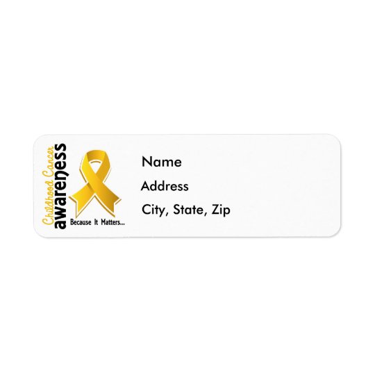 Childhood Cancer Awareness 5 Return Address Label