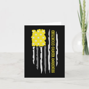 Childhood Cancer Awareness American US Flag Card