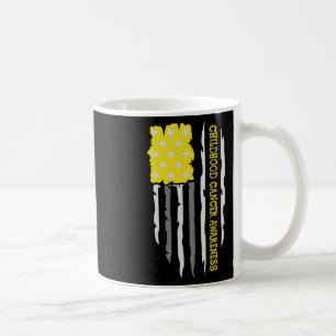 Childhood Cancer Awareness American US Flag Coffee Mug