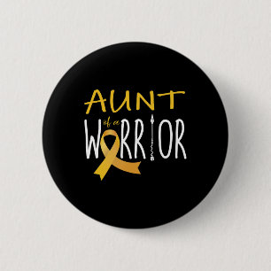Childhood Cancer Awareness Aunt Of A Warrior 1 6 Cm Round Badge