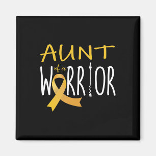 Childhood cancer awareness Aunt of a warrior 1 Magnet