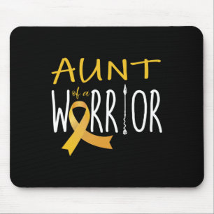 Childhood Cancer Awareness Aunt Of A Warrior 1 Mouse Pad
