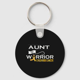 Childhood Cancer Awareness Aunt Of A Warrior Key Ring