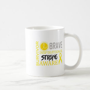 Childhood Cancer Awareness Brave Survivor Coffee Mug