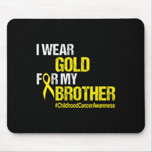 Childhood Cancer Awareness Brother Yellow Ribbon Mouse Pad