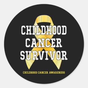 Childhood Cancer Awareness Cancer Survivor  Classic Round Sticker