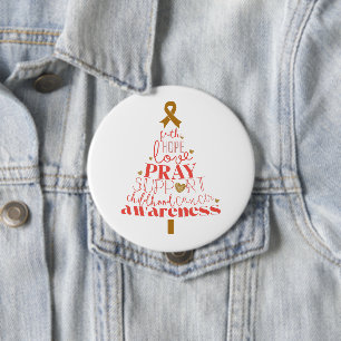 childhood cancer awareness Christmas Tree 10 Cm Round Badge