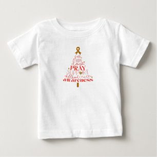 childhood cancer awareness Christmas Tree  Baby T-Shirt