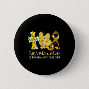 Childhood Cancer Awareness Costume Faith Love Cure 6 Cm Round Badge