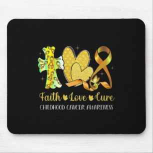 Childhood Cancer Awareness Costume Faith Love Cure Mouse Pad