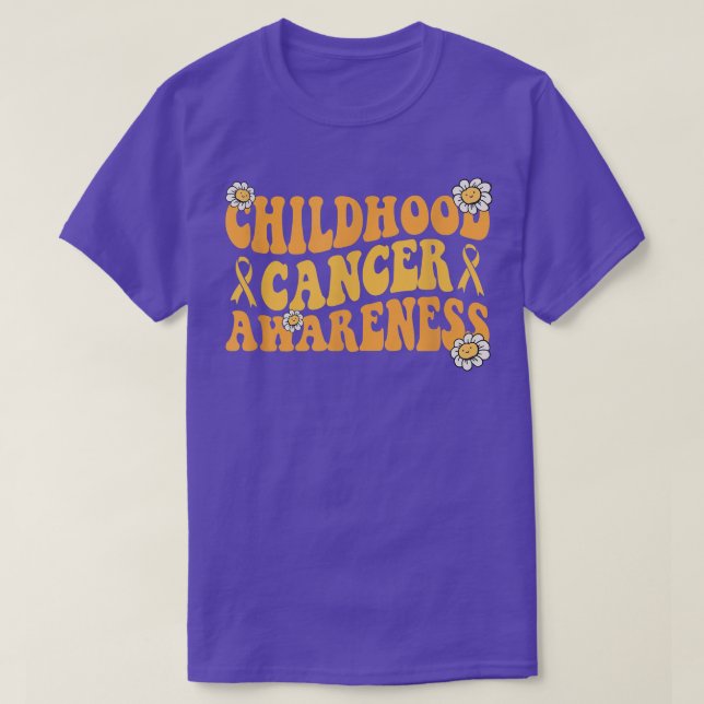 Childhood Cancer Awareness Costume Retro Groovy Su T-Shirt (Design Front)