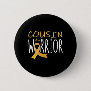Childhood Cancer Awareness Cousin Of A Warrior 6 Cm Round Badge