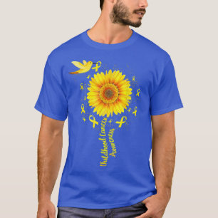 Childhood Cancer Awareness Cute Sunflower Hummingb T-Shirt