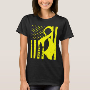 Childhood Cancer Awareness Dad of a WARRIOR Advoca T-Shirt