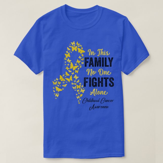 Childhood Cancer Awareness Family Fight September  T-Shirt (Design Front)