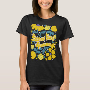 Childhood Cancer Awareness Flowers & Ribbons T-Shirt