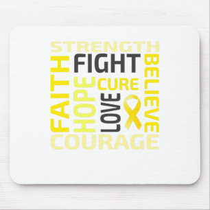 Childhood Cancer Awareness Gold Ribbon Men Women C Mouse Pad