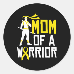 Childhood Cancer Awareness Gold Ribbon  Mum Suppor Classic Round Sticker