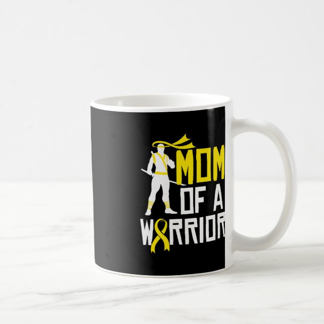 Childhood Cancer Awareness Gold Ribbon  Mum Suppor Coffee Mug (Right)