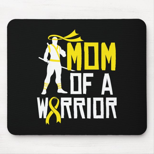 Childhood Cancer Awareness Gold Ribbon  Mum Suppor Mouse Pad (Front)