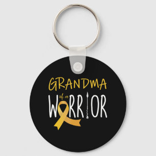 Childhood cancer awareness Grandma of a warrior Key Ring