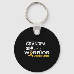 Childhood Cancer Awareness Grandpa Of A Warrior 1 Key Ring