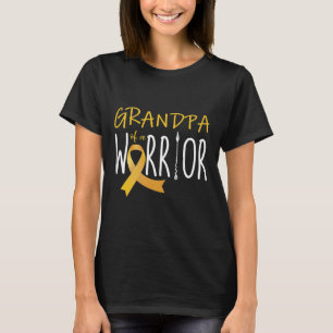 Childhood cancer awareness Grandpa of a warrior T-Shirt