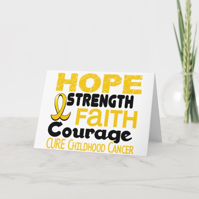 Childhood Cancer Awareness HOPE 3 Card (Front)