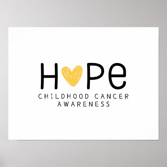 childhood cancer awareness hope Poster Prints (Front)