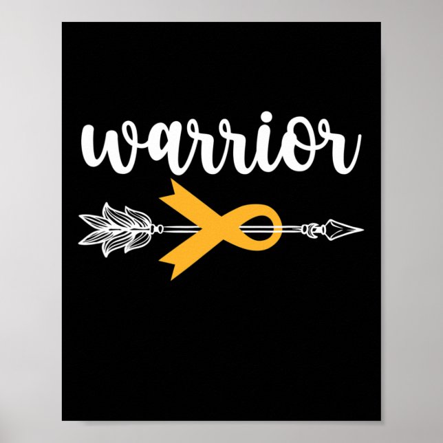 Childhood Cancer Awareness Hope Support Strong War Poster (Front)